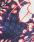 参列振袖[九重][レトロモダン]黒×濃紺の絞り風に花柄[身長170cmまで]No.25